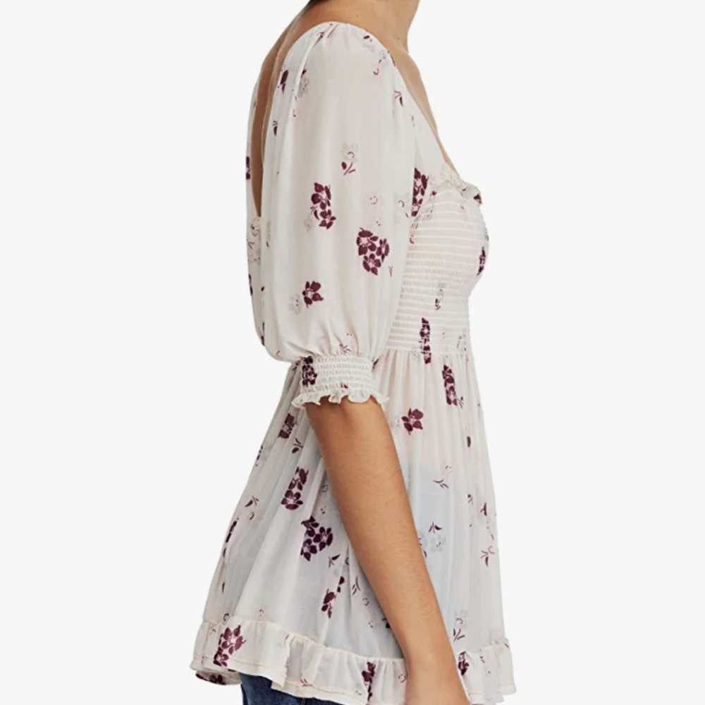 Free People Bohemian Delta Dawn Mesh Top A STAPLE for summer concerts &festivals